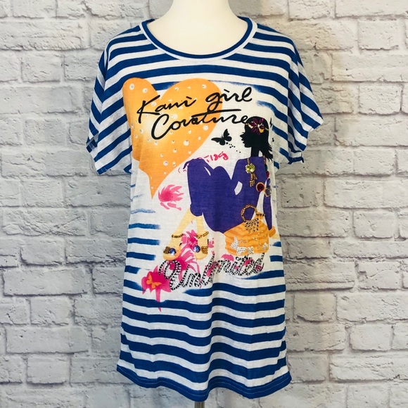 VO Jeans | Oversize Graphic Stripes Embellished - Picture 3 of 8